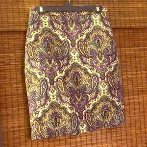 J. Crew Paisley Pencil skirt